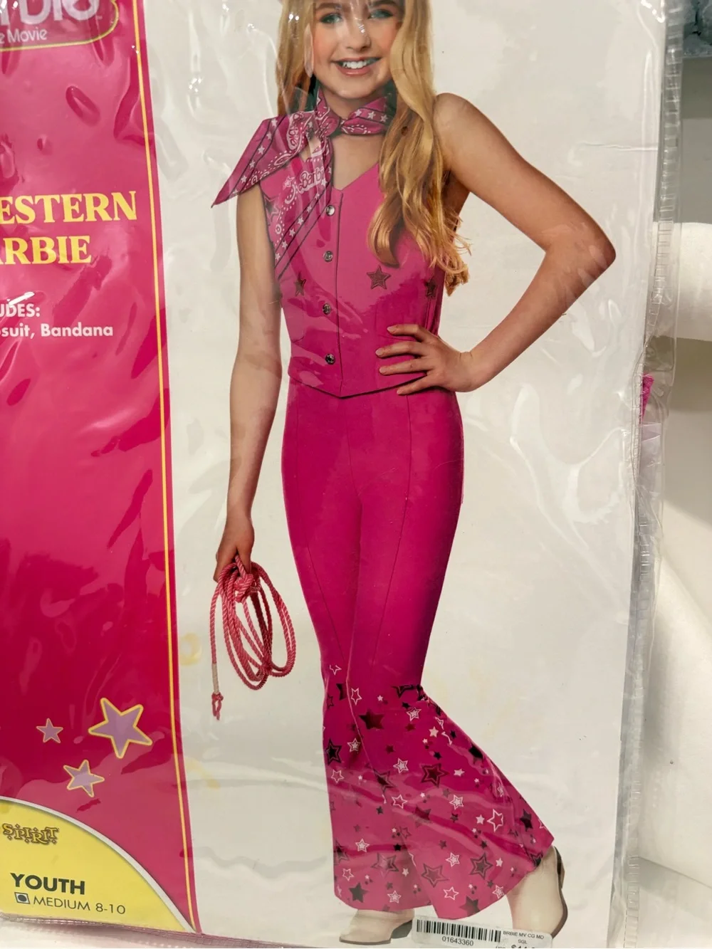 Spirit Halloween Youth Pink Western Barbie Costume Size M 8-10